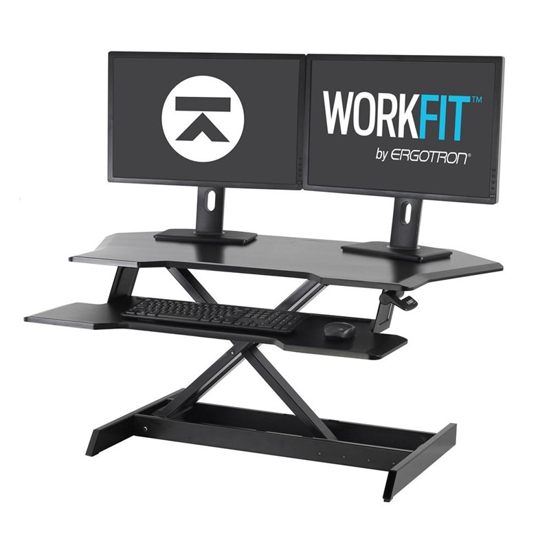 Ergotron Workfit Corner Sit Stand Desk Converter